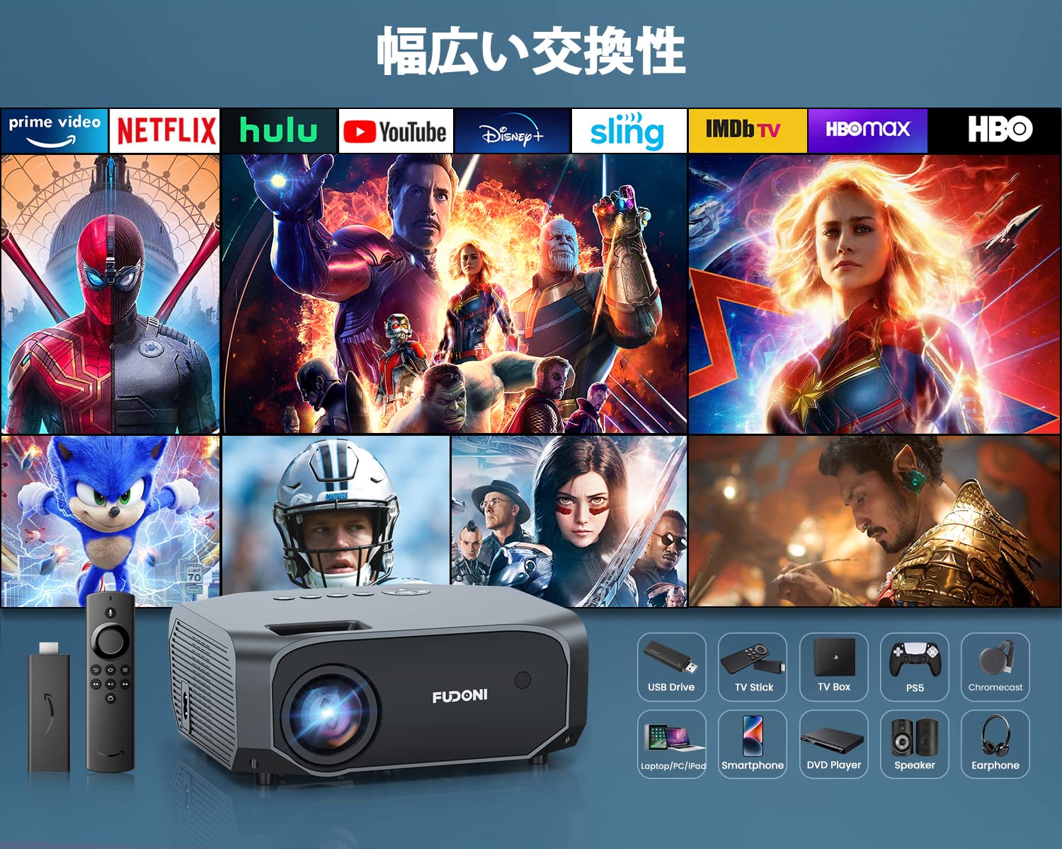 【高辉度プロジェクター＆テレビ代わり】プロジェクター 小型 400ANSIルーメン& 5G&2.4Gwifi 1080P 4K対応 8W  HIFIピーカー ホームプロジェクター【専用スクリーン付き】20000LM 家庭用プロジェクター フルHD 300インチ大画面  Bluetooth5.1 